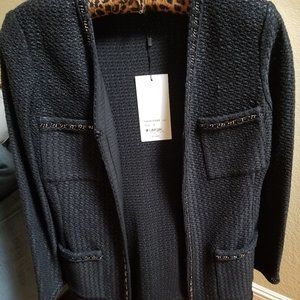 Designer St. John new knitted black jacket with ticket s. 8-M